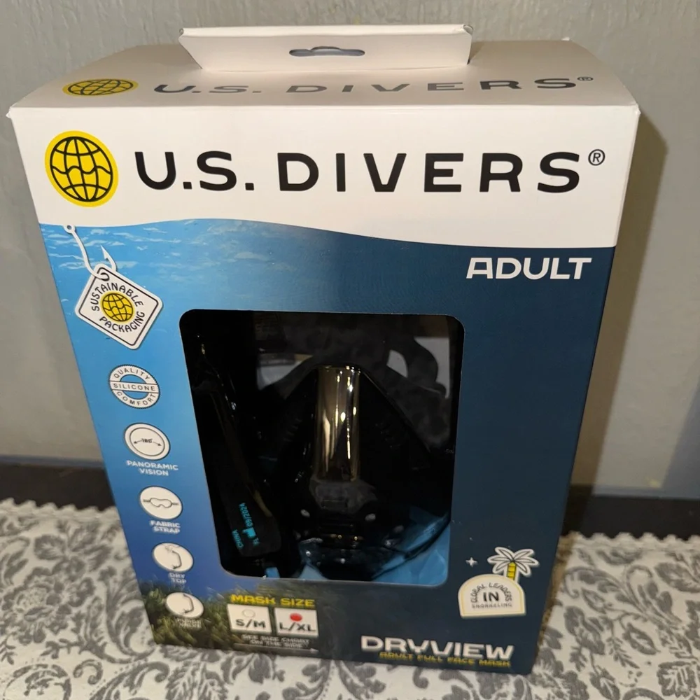 NEW In Box! US Divers DryView Adult Full Face Mask, Size L/XL